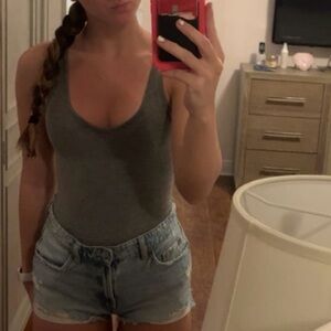 American apparel grey body suit